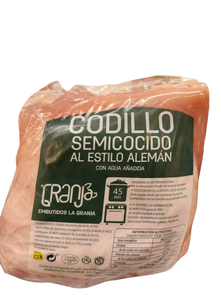 PVP APROX.CODILLO SEMICOC. ESTILO ALEMAN