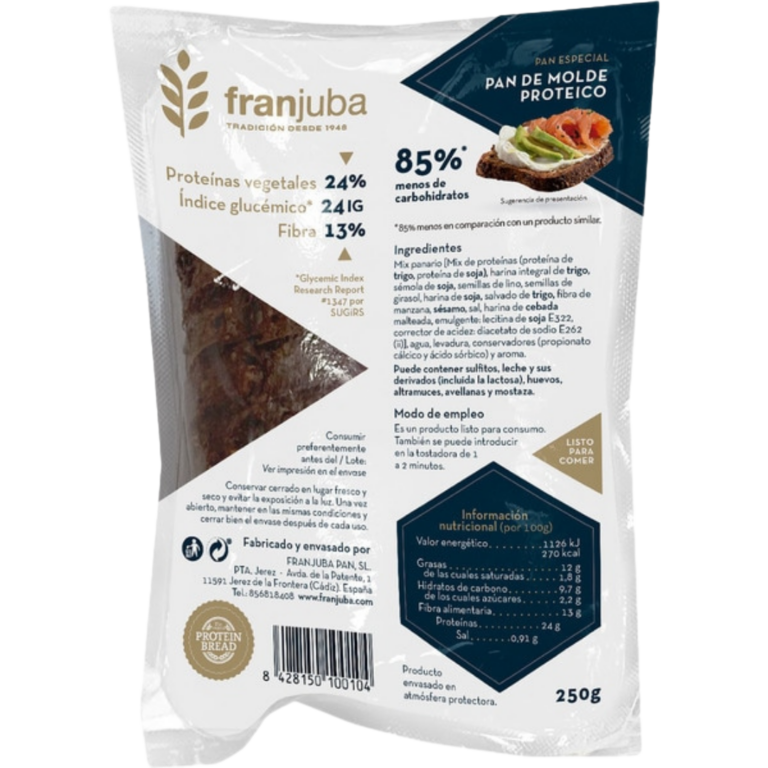 PAN DE MOLDE PROTEICO 250G