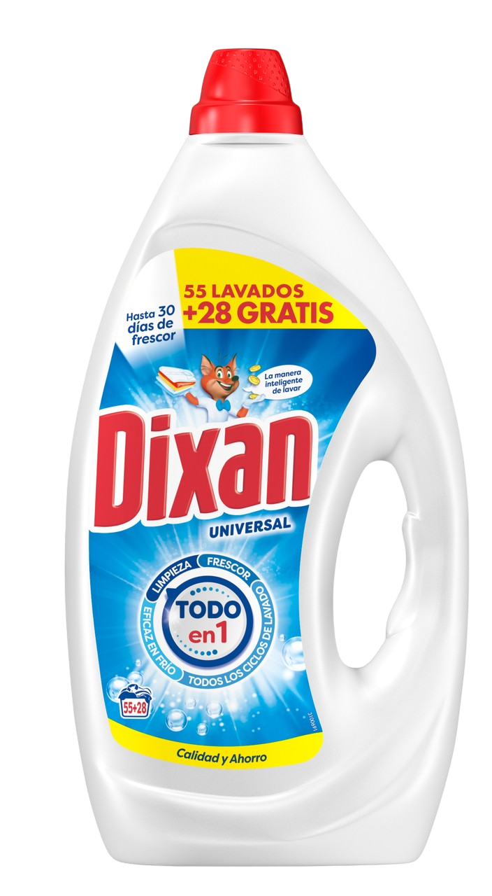 DETERGENTE LÍQUIDO TODO EN 1 AZUL 55+28 DOSIS