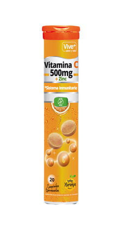 EFERVESCENTE VITAMINA C 500MH+ZINC