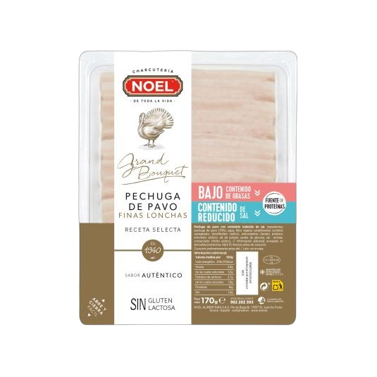 PECHUGA PAVO BAJO SAL Y GRASA 170G