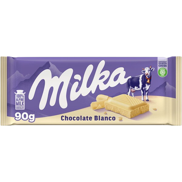 TABLETA CHOCOLATE BLANCO 90G