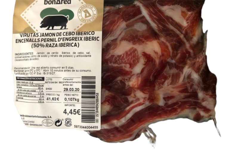 VIRUTAS JAMON DE CEBO IBERICO 50% 20
