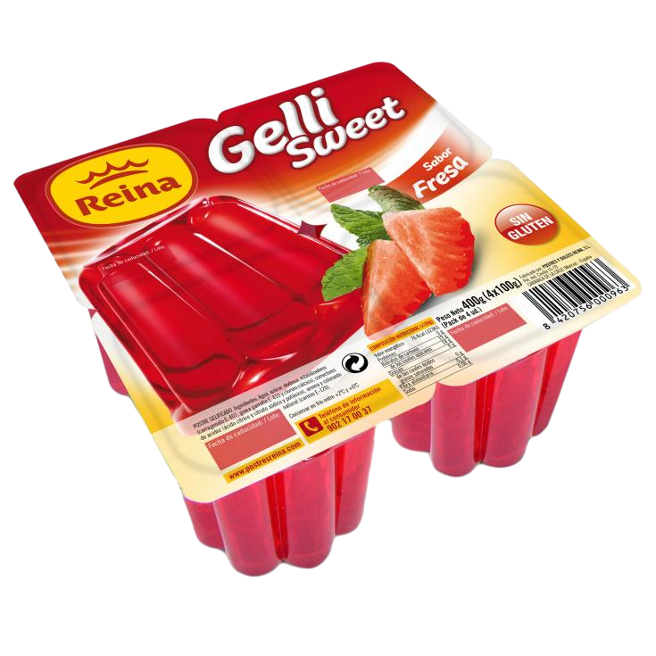 GELATINA FRESA 4X100GR