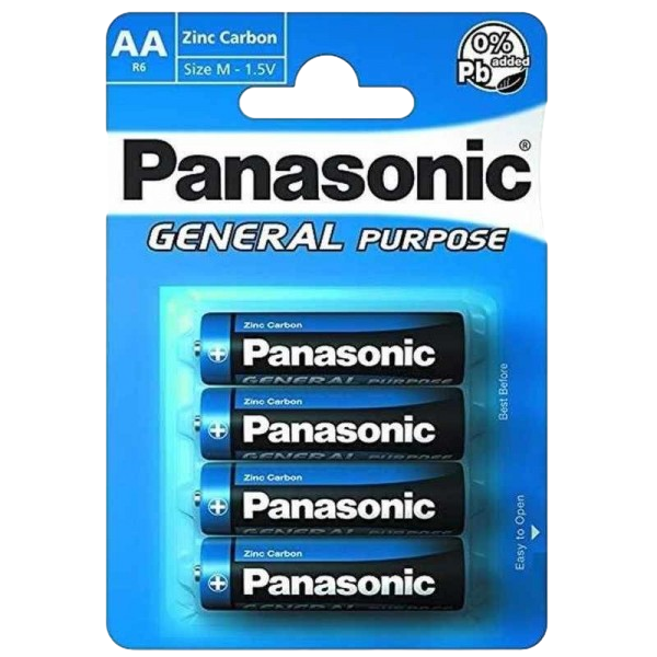PILAS ZINC CARBON AA R6 PACK 4