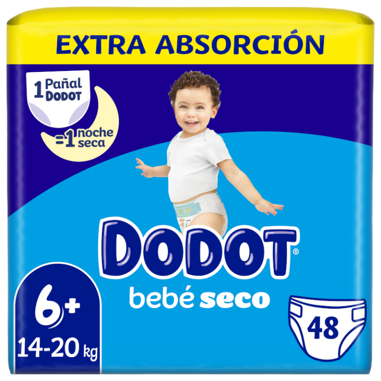 PAÑALES BEBÉ SECO T6 +14KG 48U