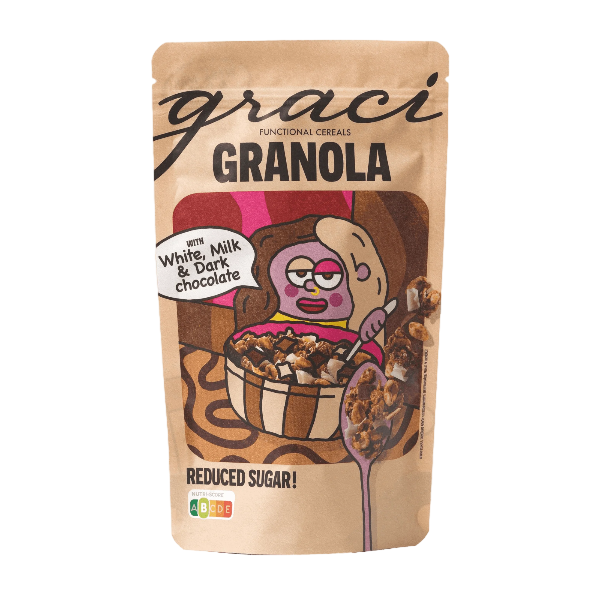 GRANOLA SIN AZÚCAR TRES CHOCOLATES  250G