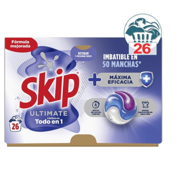 DETERGENTE CÁPSULAS ULTIMATE MAX EFICACIA 26 DOSIS