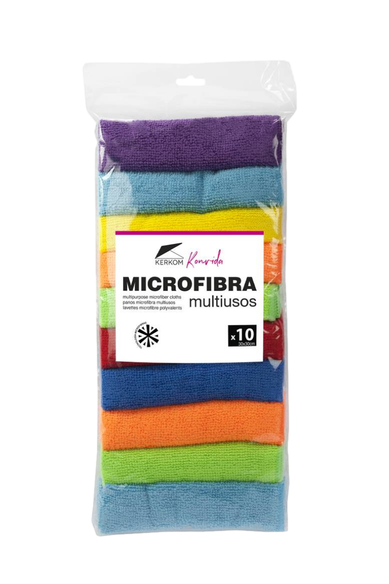 BAYETAS MICROFIBRA 30X30CM 8UDS