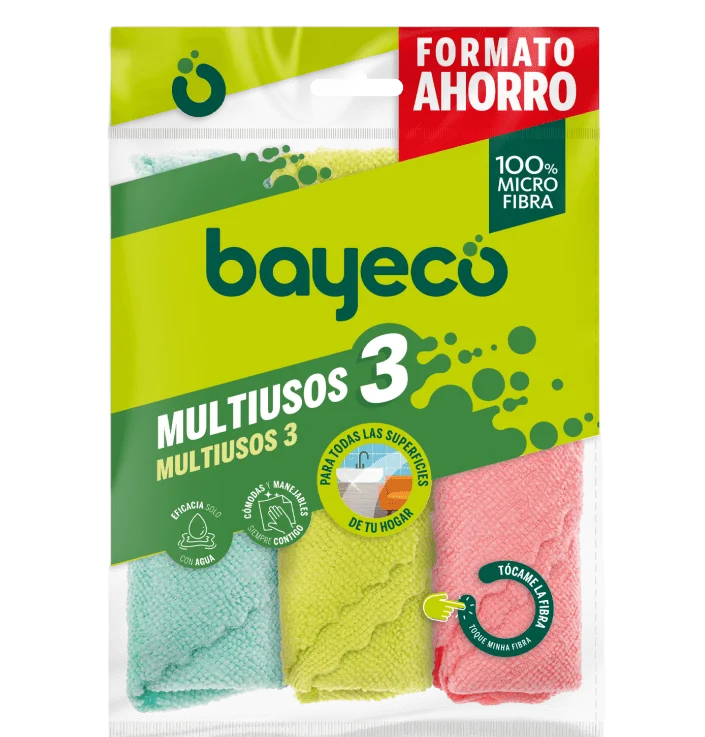 BAYETA MICROFIBRA 30X30 3UDS