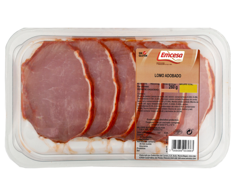 CINTA LOMO ADOBADA FILETES 260 GR