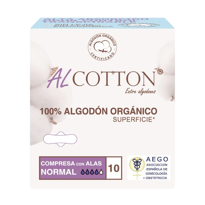 COMPRESAS 100% ALGODON DIA 10U